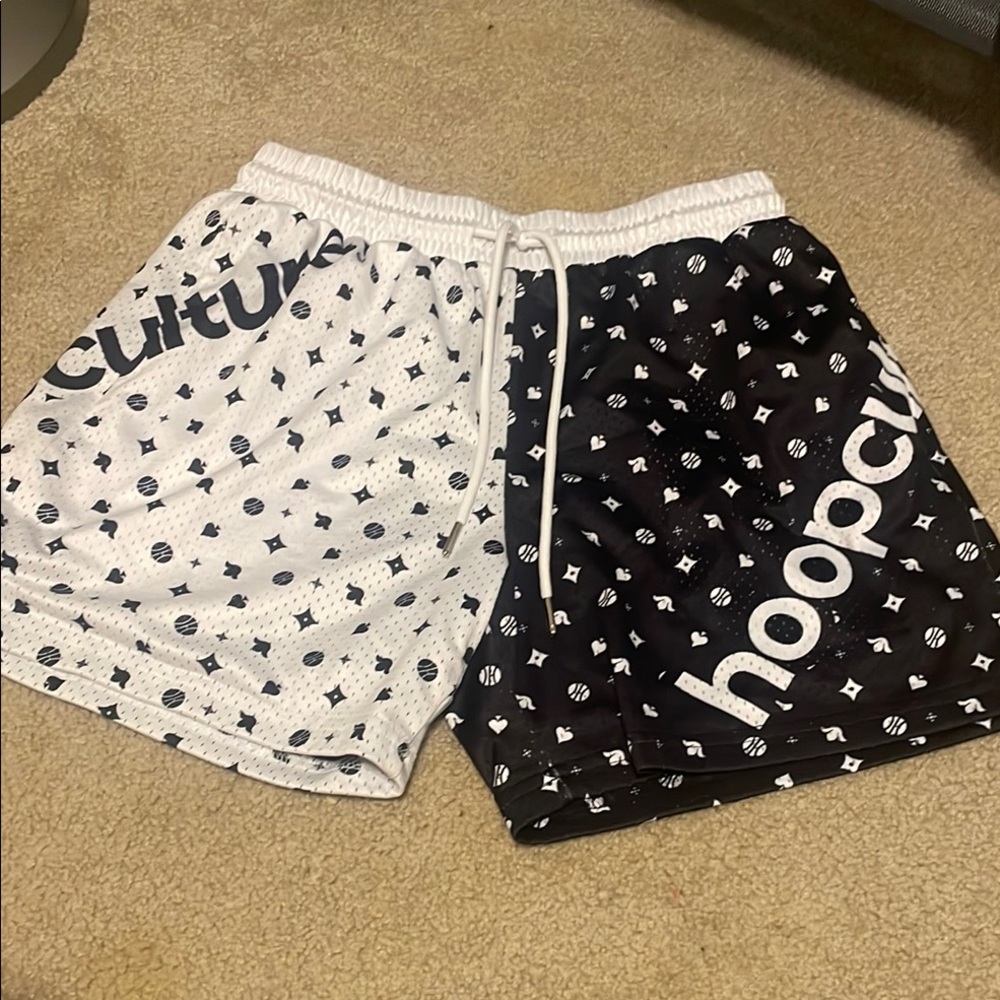 Black and White Athletic Shorts